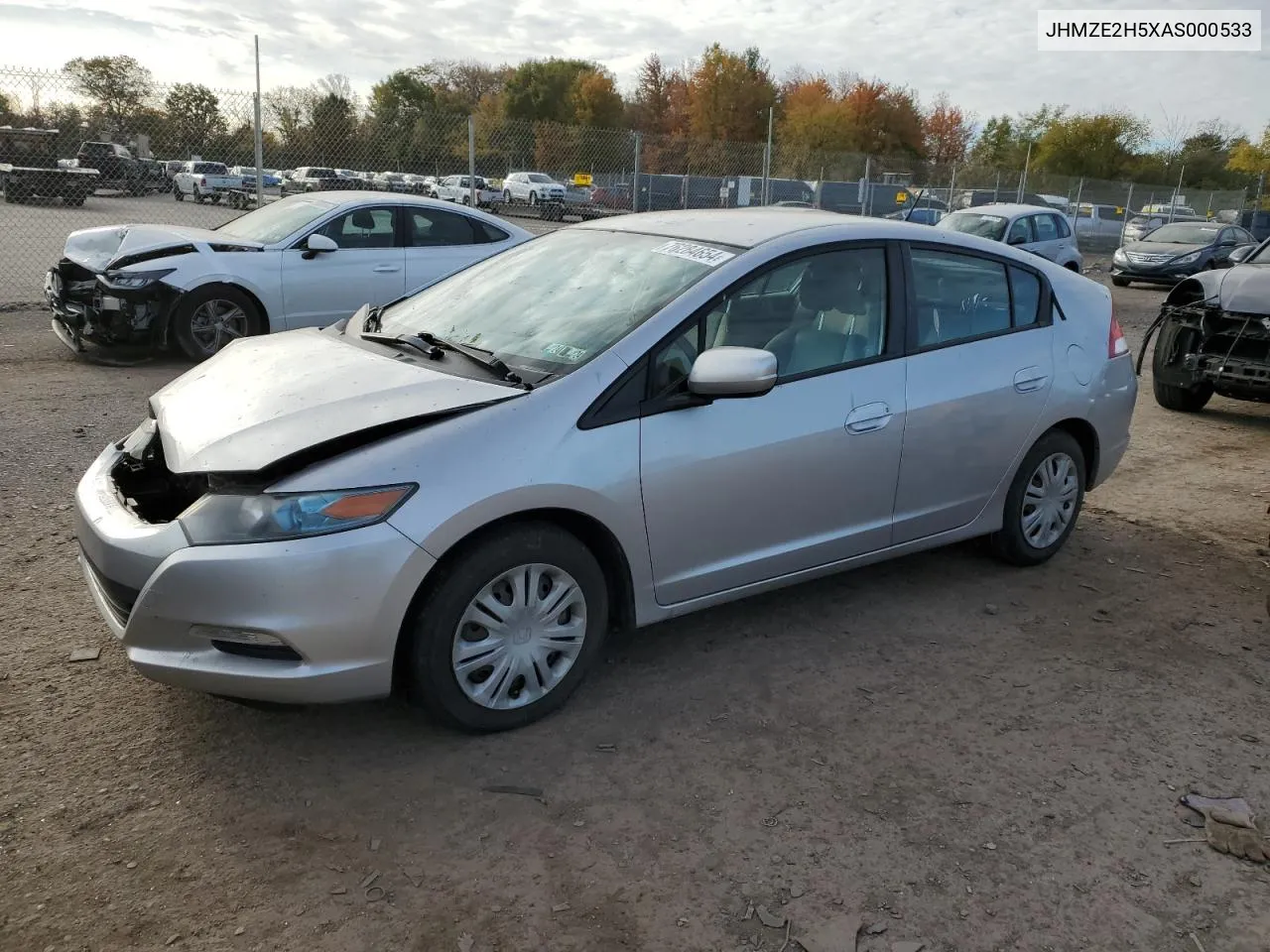 2010 Honda Insight Lx VIN: JHMZE2H5XAS000533 Lot: 76284654