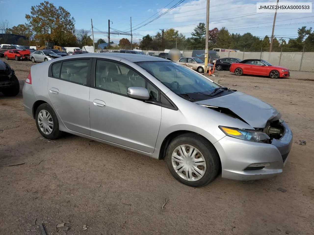 2010 Honda Insight Lx VIN: JHMZE2H5XAS000533 Lot: 76284654