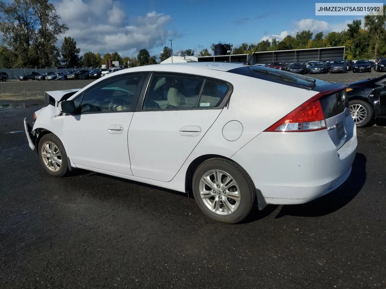 2010 Honda Insight Ex VIN: JHMZE2H75AS015992 Lot: 76424334