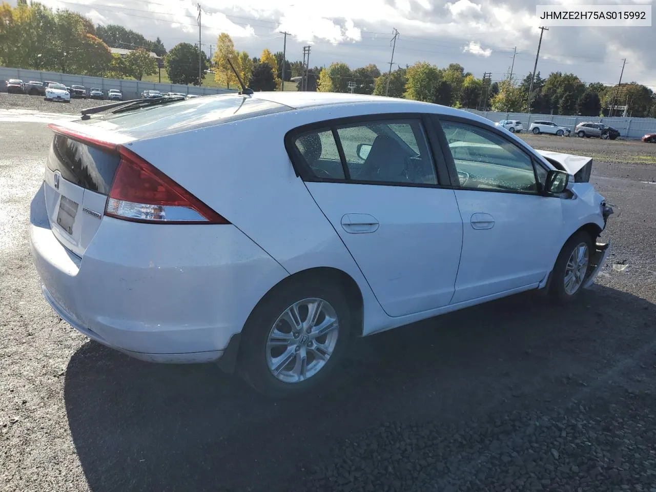 2010 Honda Insight Ex VIN: JHMZE2H75AS015992 Lot: 76424334