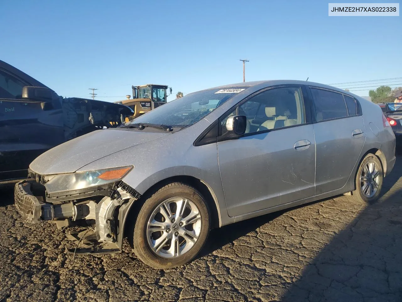 2010 Honda Insight Ex VIN: JHMZE2H7XAS022338 Lot: 78744584