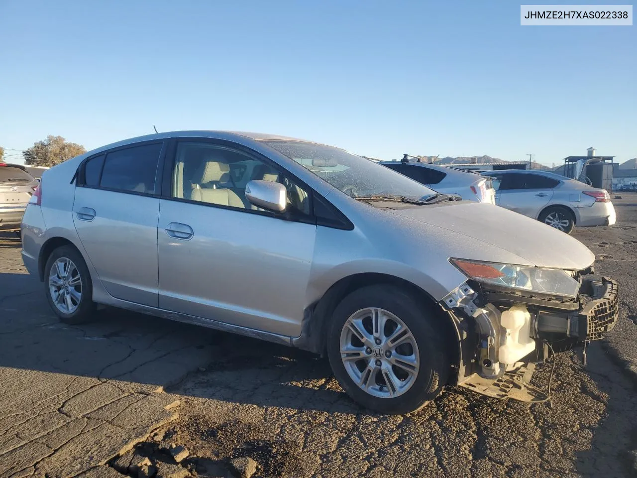 2010 Honda Insight Ex VIN: JHMZE2H7XAS022338 Lot: 78744584