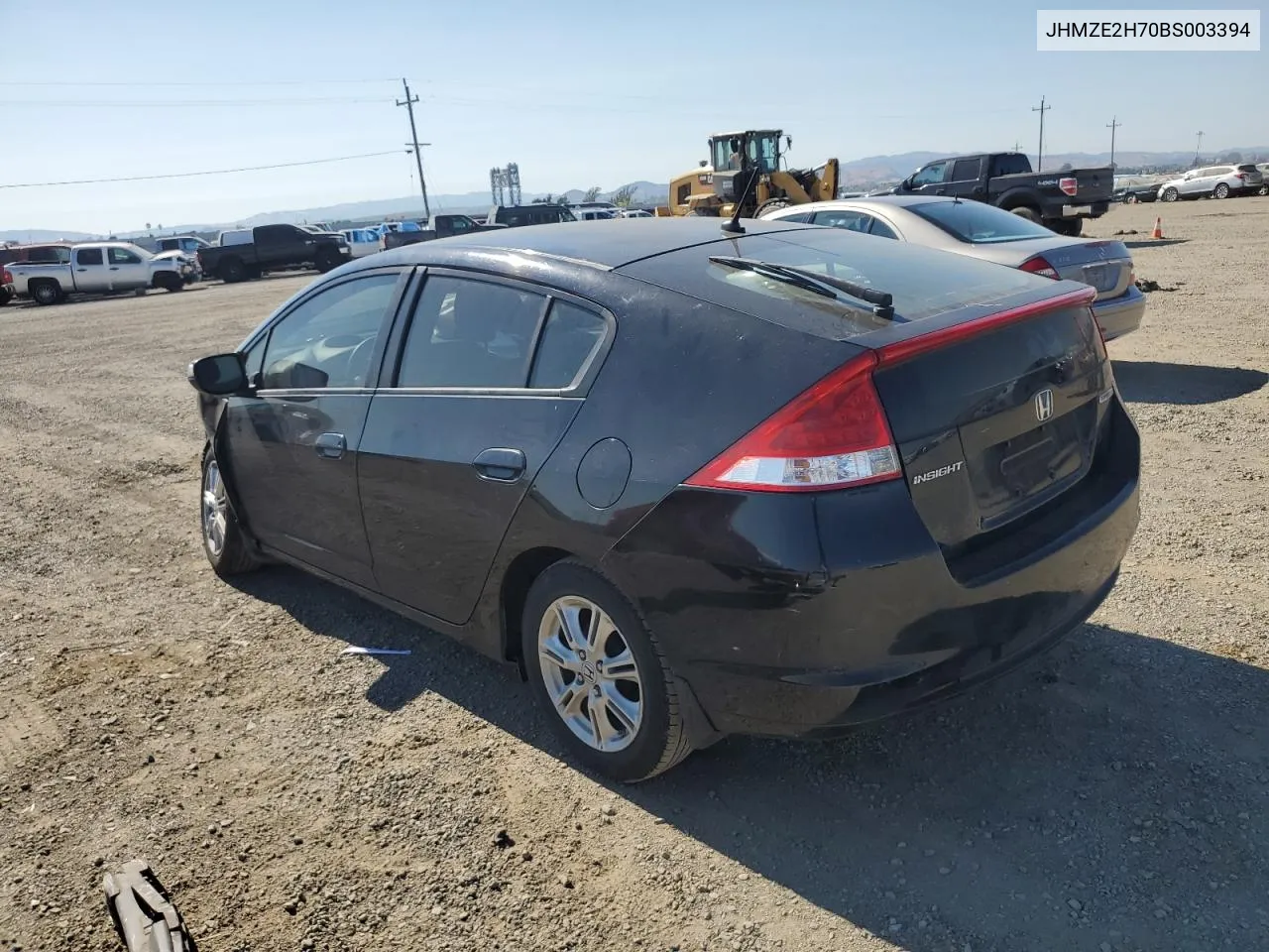 2011 Honda Insight Ex VIN: JHMZE2H70BS003394 Lot: 62814854