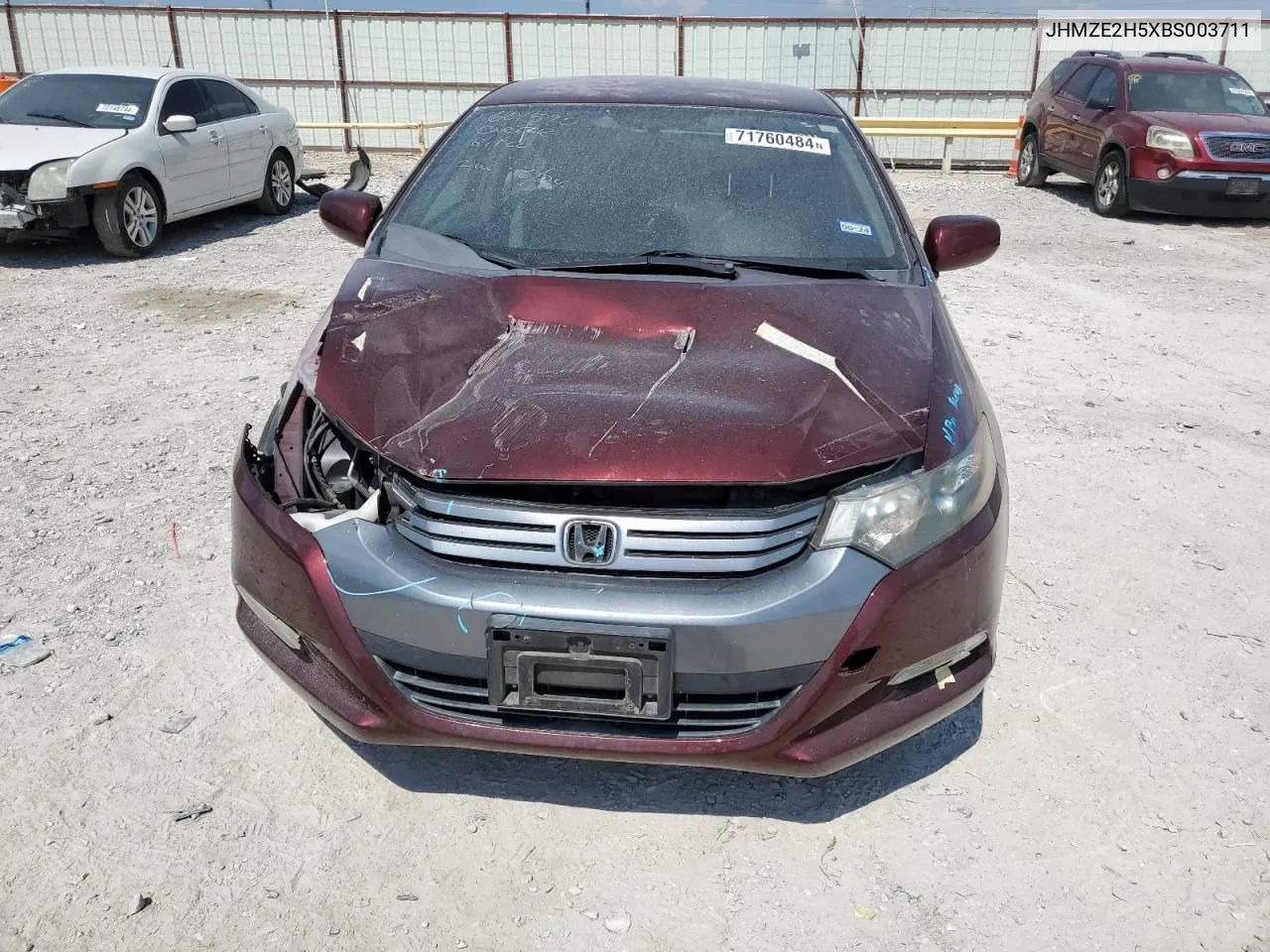 2011 Honda Insight Lx VIN: JHMZE2H5XBS003711 Lot: 71760484