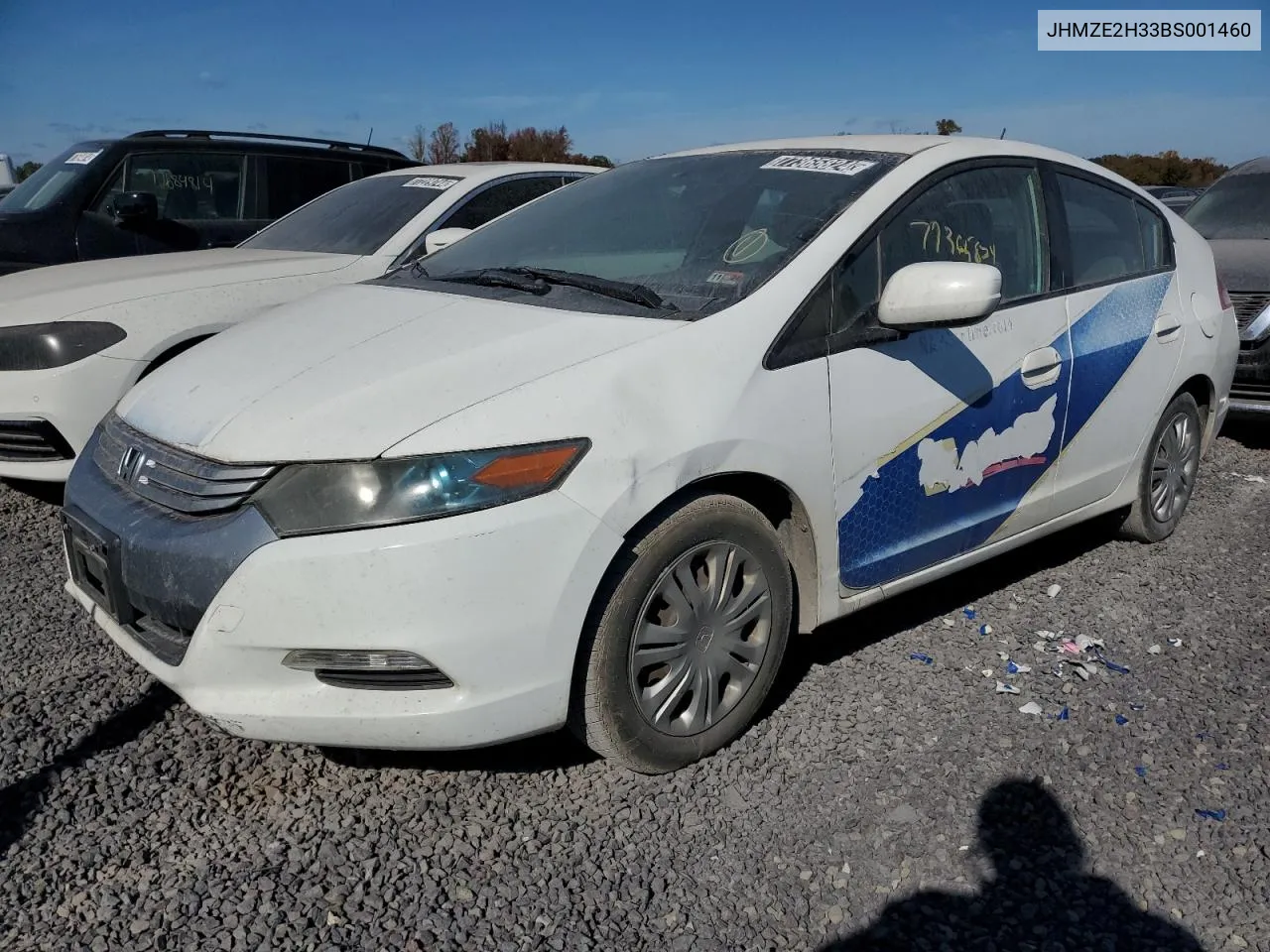 2011 Honda Insight VIN: JHMZE2H33BS001460 Lot: 77365824