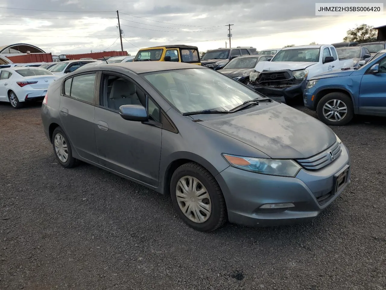 2011 Honda Insight VIN: JHMZE2H35BS006420 Lot: 78502184