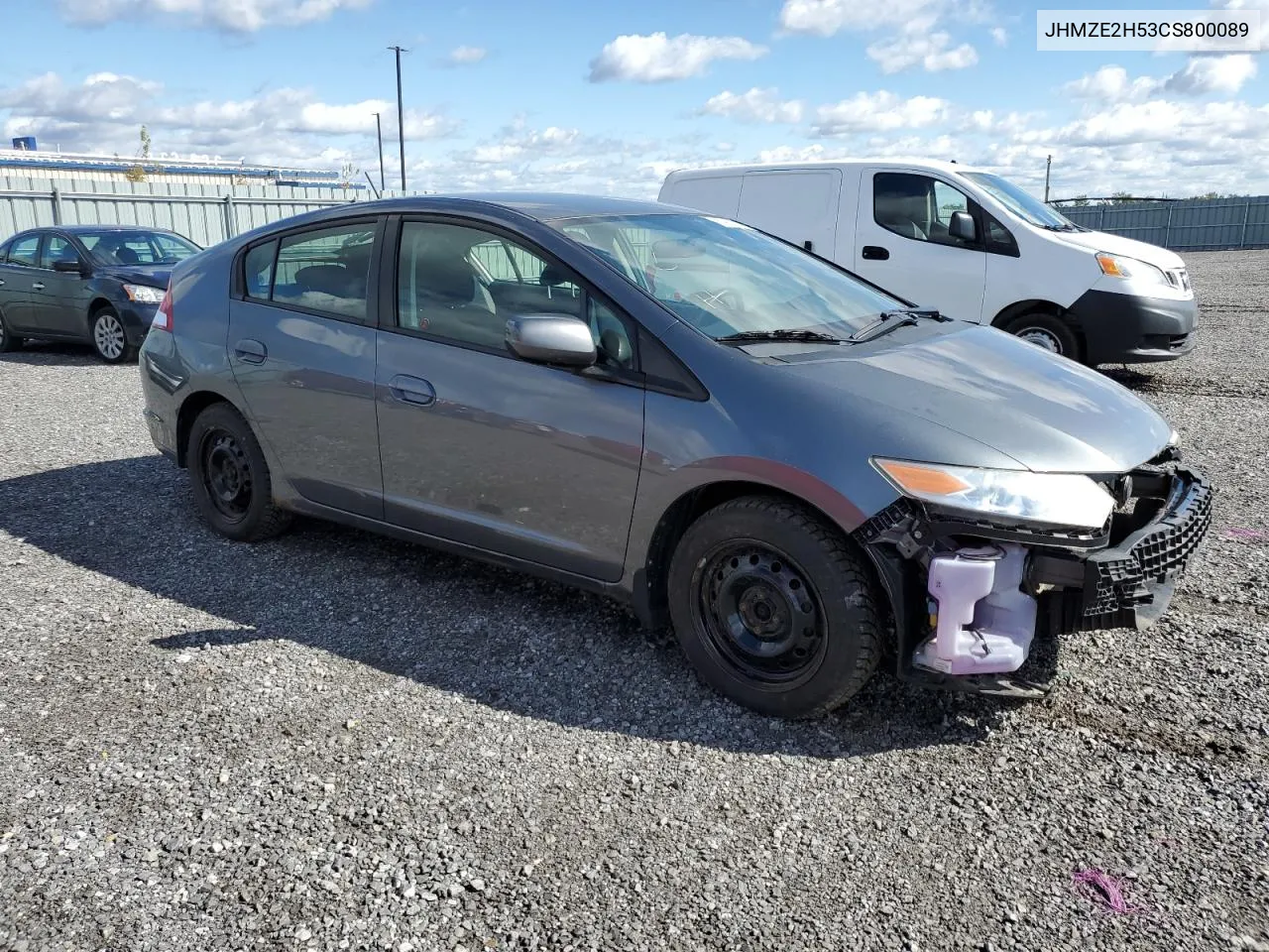 2012 Honda Insight Lx VIN: JHMZE2H53CS800089 Lot: 72969154