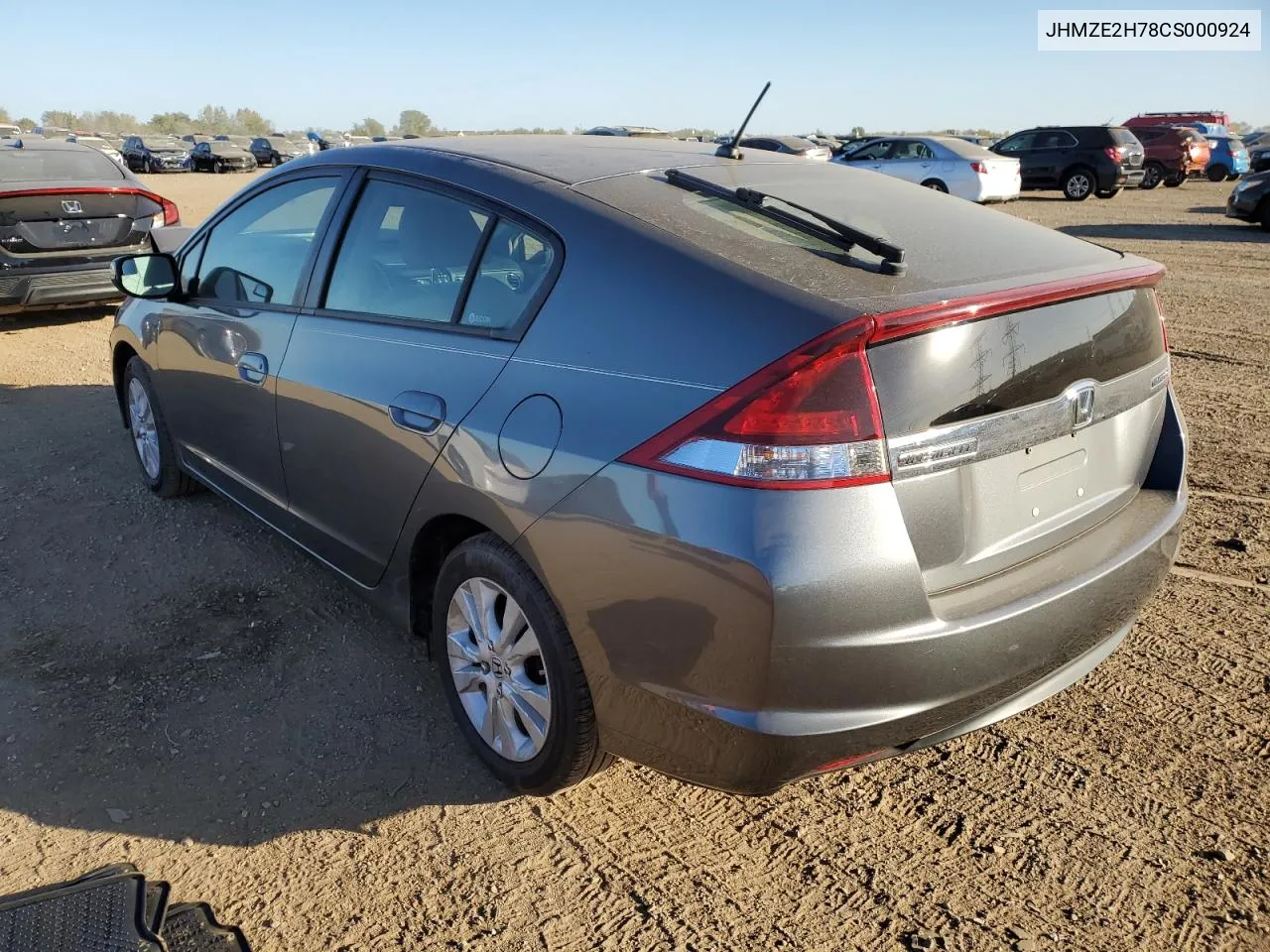 2012 Honda Insight Ex VIN: JHMZE2H78CS000924 Lot: 74444494