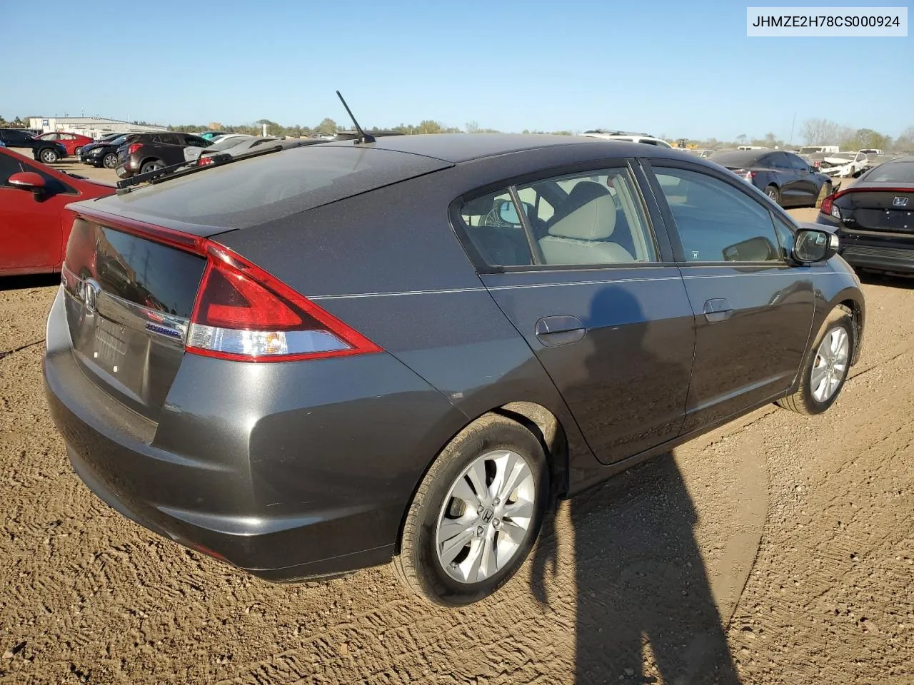 2012 Honda Insight Ex VIN: JHMZE2H78CS000924 Lot: 74444494