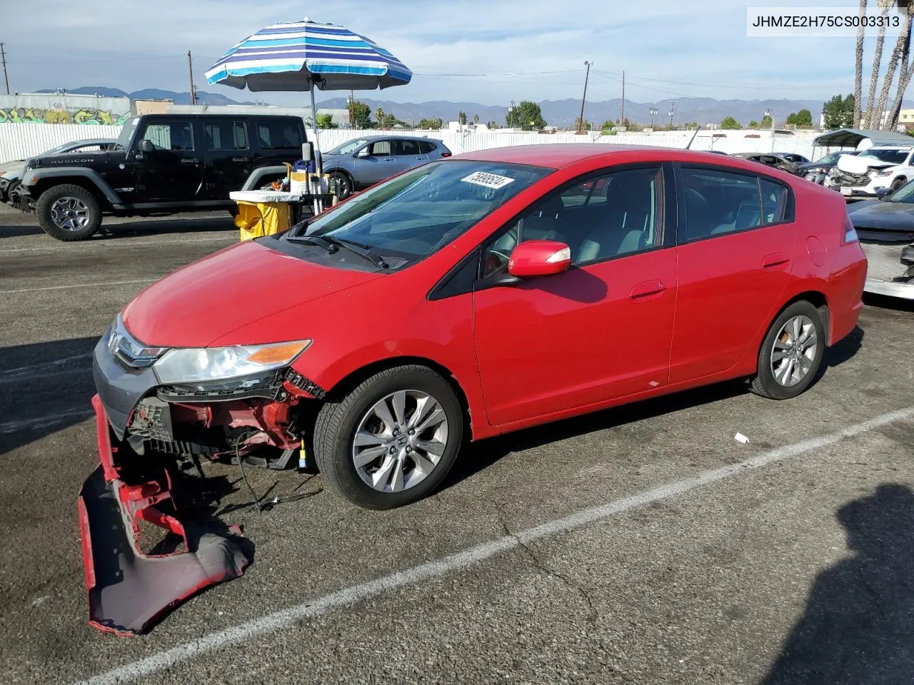 2012 Honda Insight Ex VIN: JHMZE2H75CS003313 Lot: 75898524