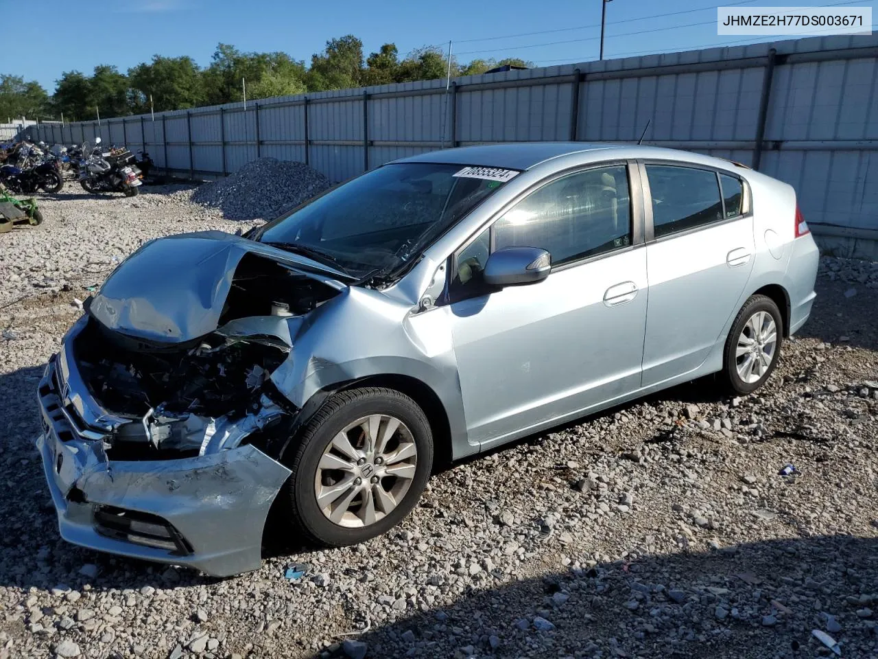 2013 Honda Insight Ex VIN: JHMZE2H77DS003671 Lot: 70855324