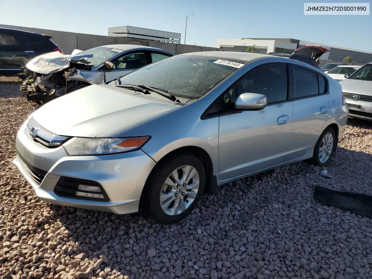 2013 Honda Insight Ex VIN: JHMZE2H72DS001990 Lot: 72176144