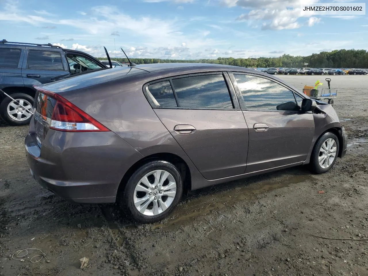 2013 Honda Insight Ex VIN: JHMZE2H70DS001602 Lot: 72400074