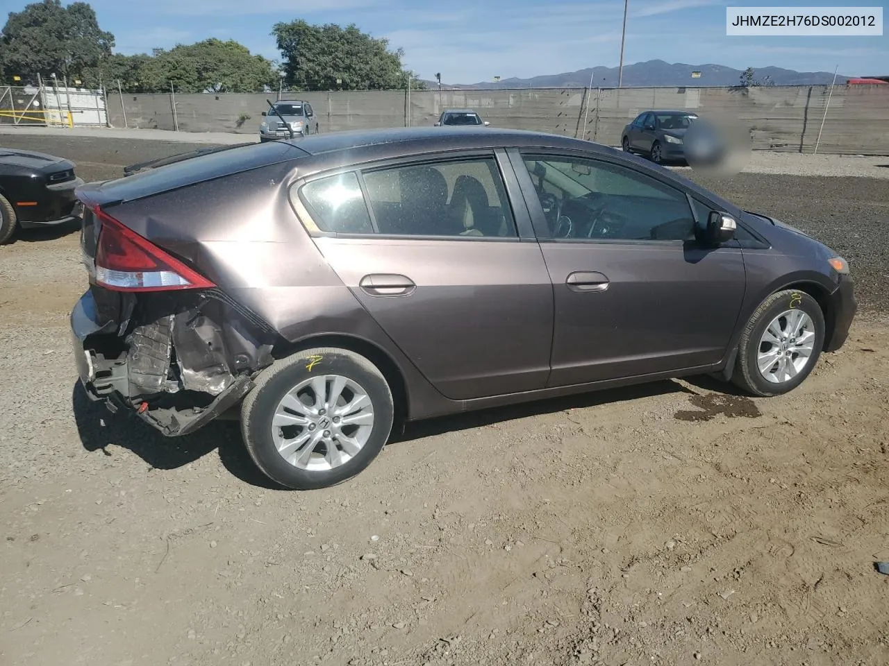 2013 Honda Insight Ex VIN: JHMZE2H76DS002012 Lot: 78867914