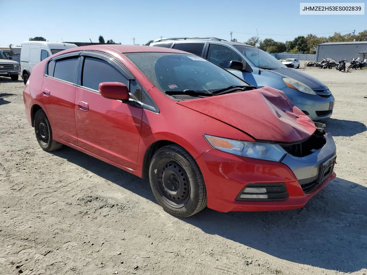 2014 Honda Insight Lx VIN: JHMZE2H53ES002839 Lot: 75692284