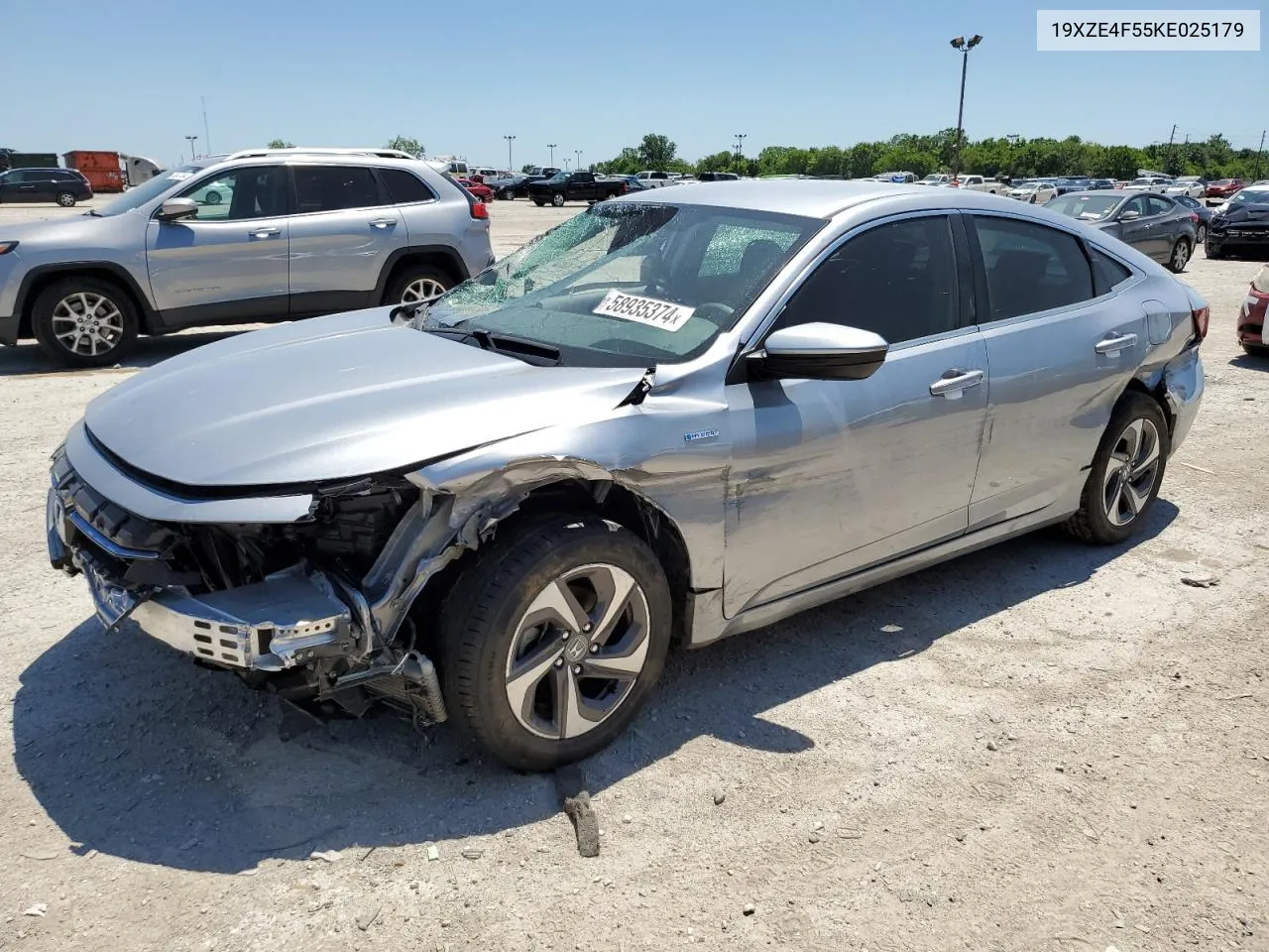 2019 Honda Insight Ex VIN: 19XZE4F55KE025179 Lot: 58935374