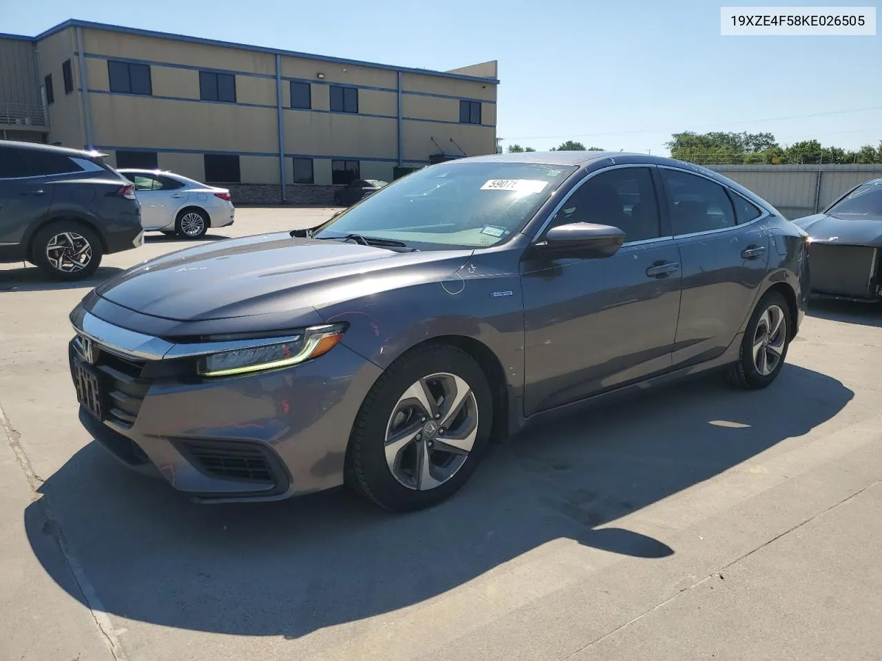 2019 Honda Insight Ex VIN: 19XZE4F58KE026505 Lot: 59078694