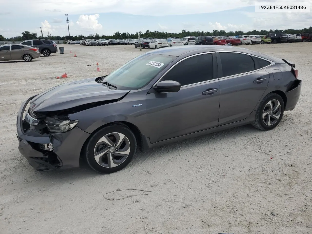 2019 Honda Insight Ex VIN: 19XZE4F50KE031486 Lot: 60507354