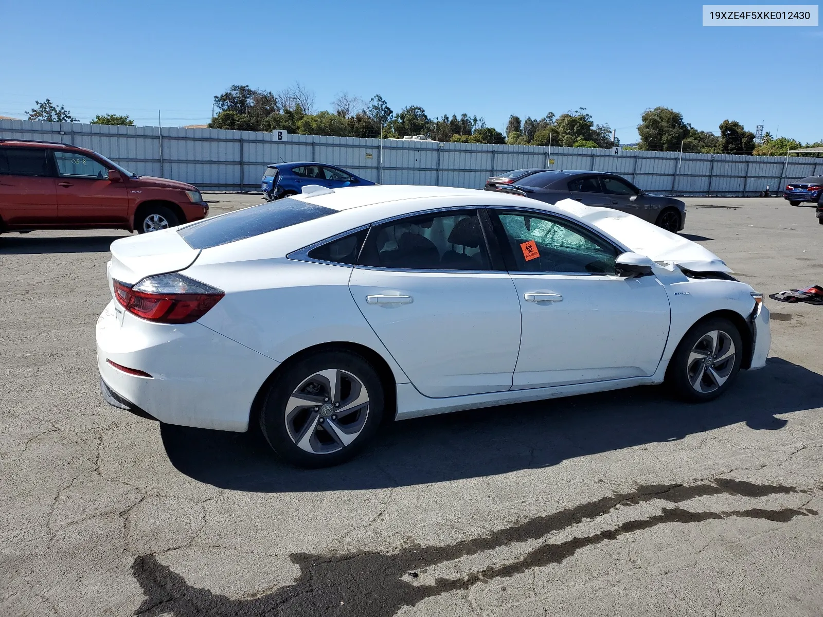 2019 Honda Insight Ex VIN: 19XZE4F5XKE012430 Lot: 68287694