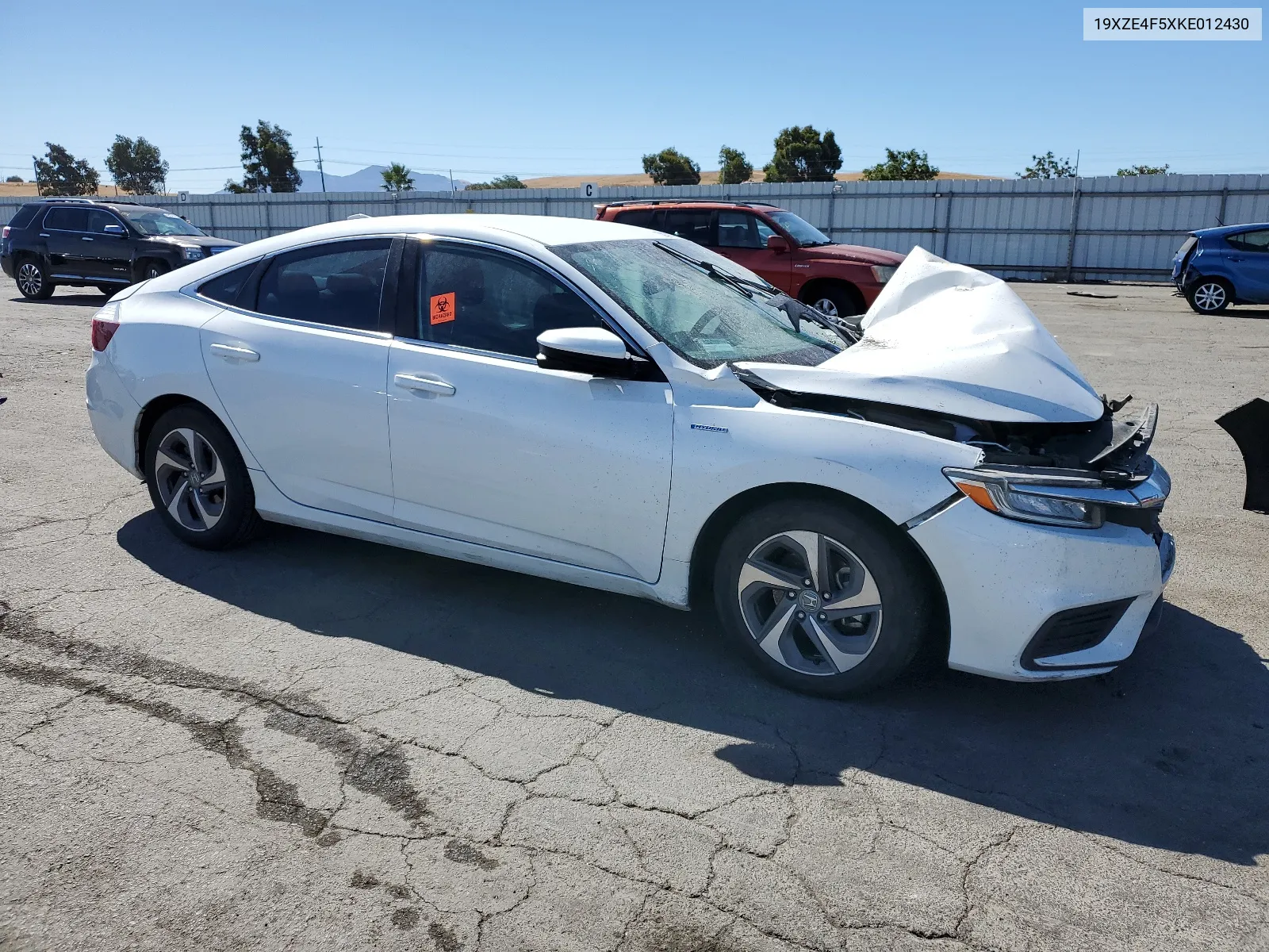 2019 Honda Insight Ex VIN: 19XZE4F5XKE012430 Lot: 68287694