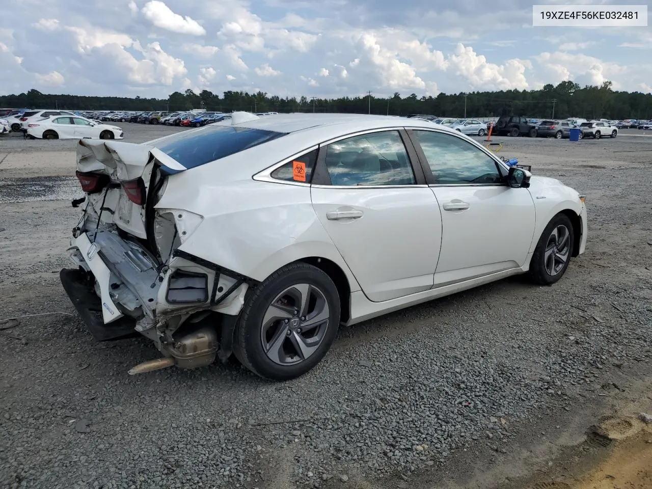 2019 Honda Insight Ex VIN: 19XZE4F56KE032481 Lot: 71012344