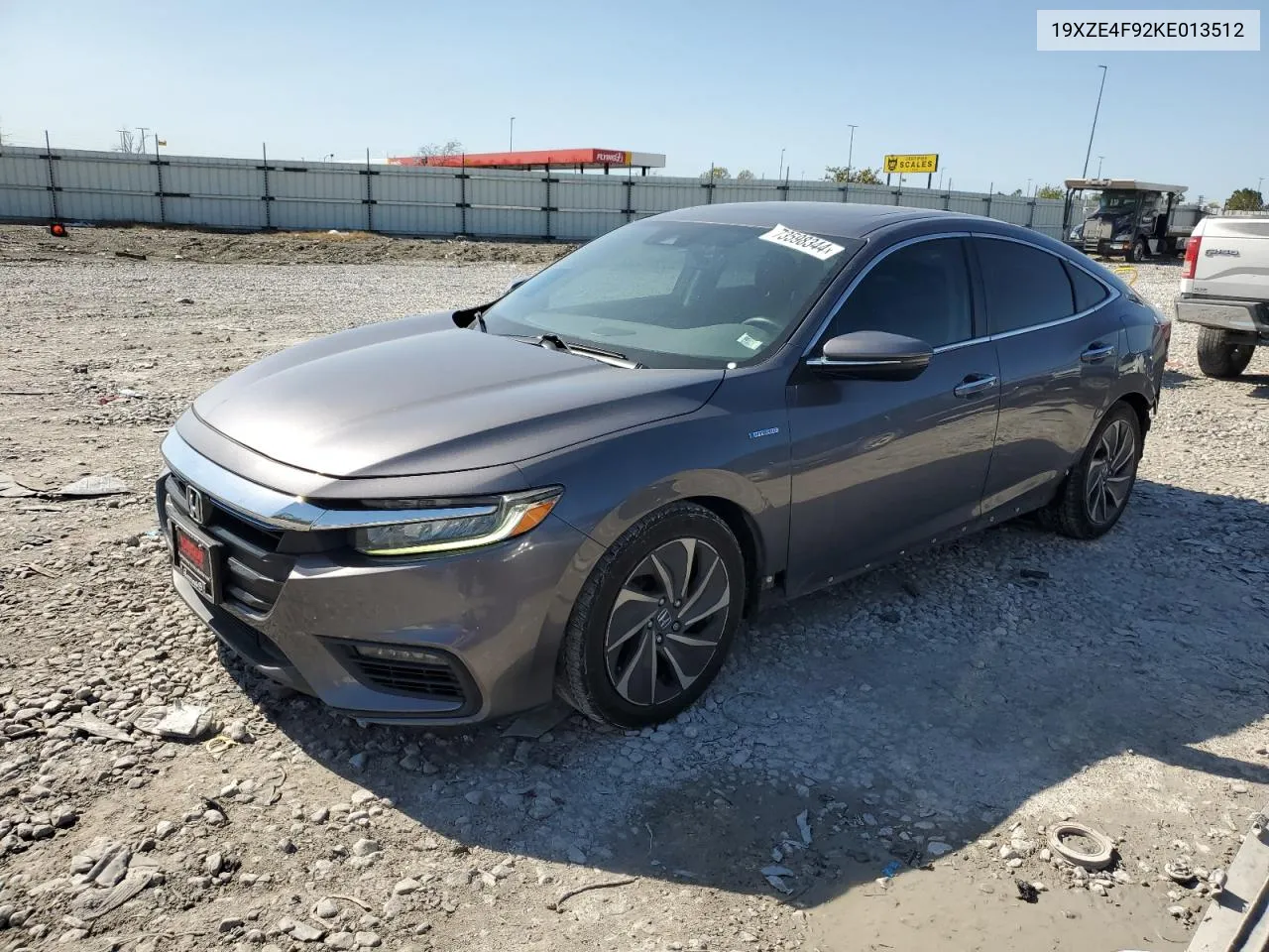 2019 Honda Insight Touring VIN: 19XZE4F92KE013512 Lot: 73598344