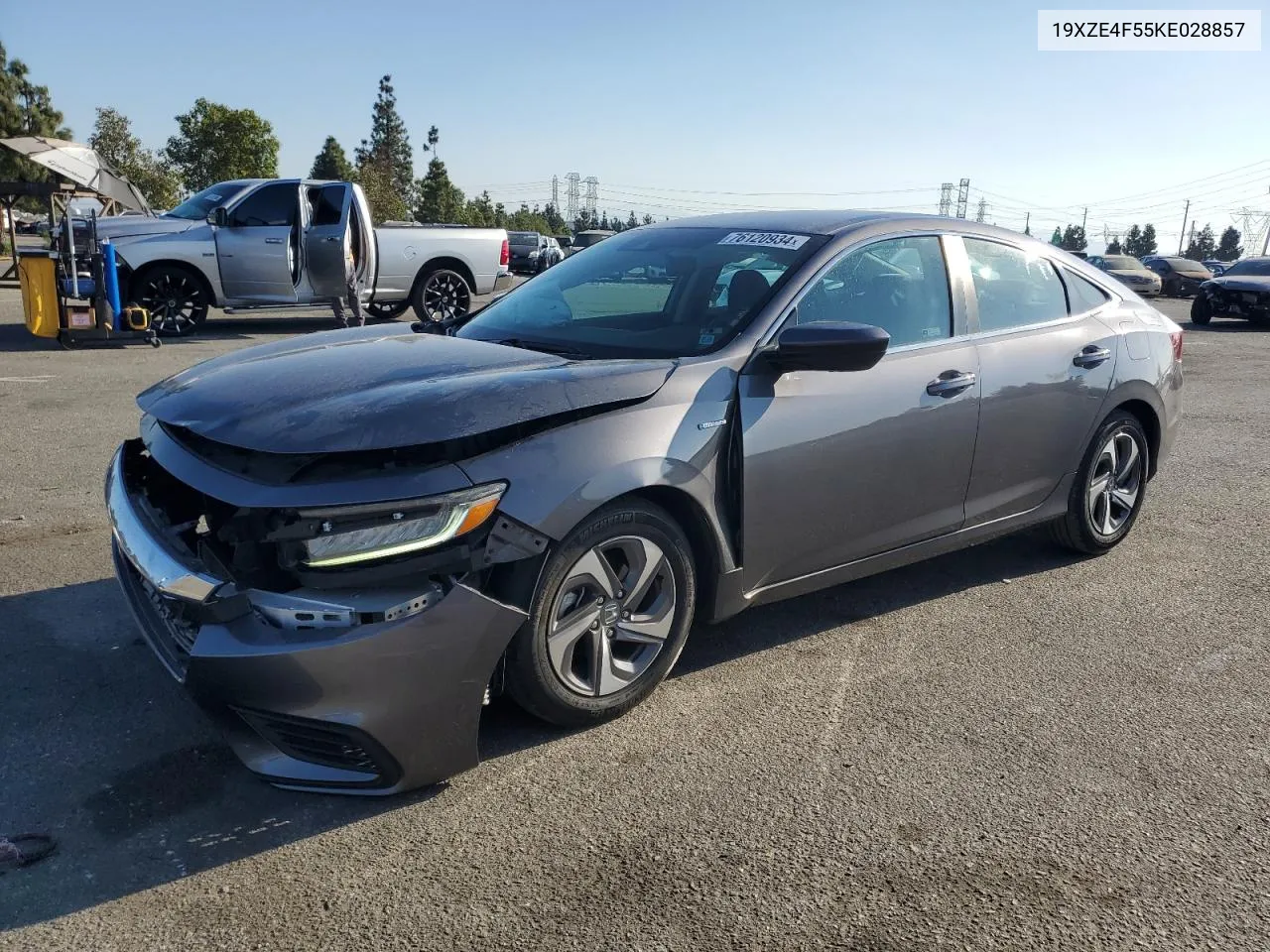 2019 Honda Insight Ex VIN: 19XZE4F55KE028857 Lot: 76120934