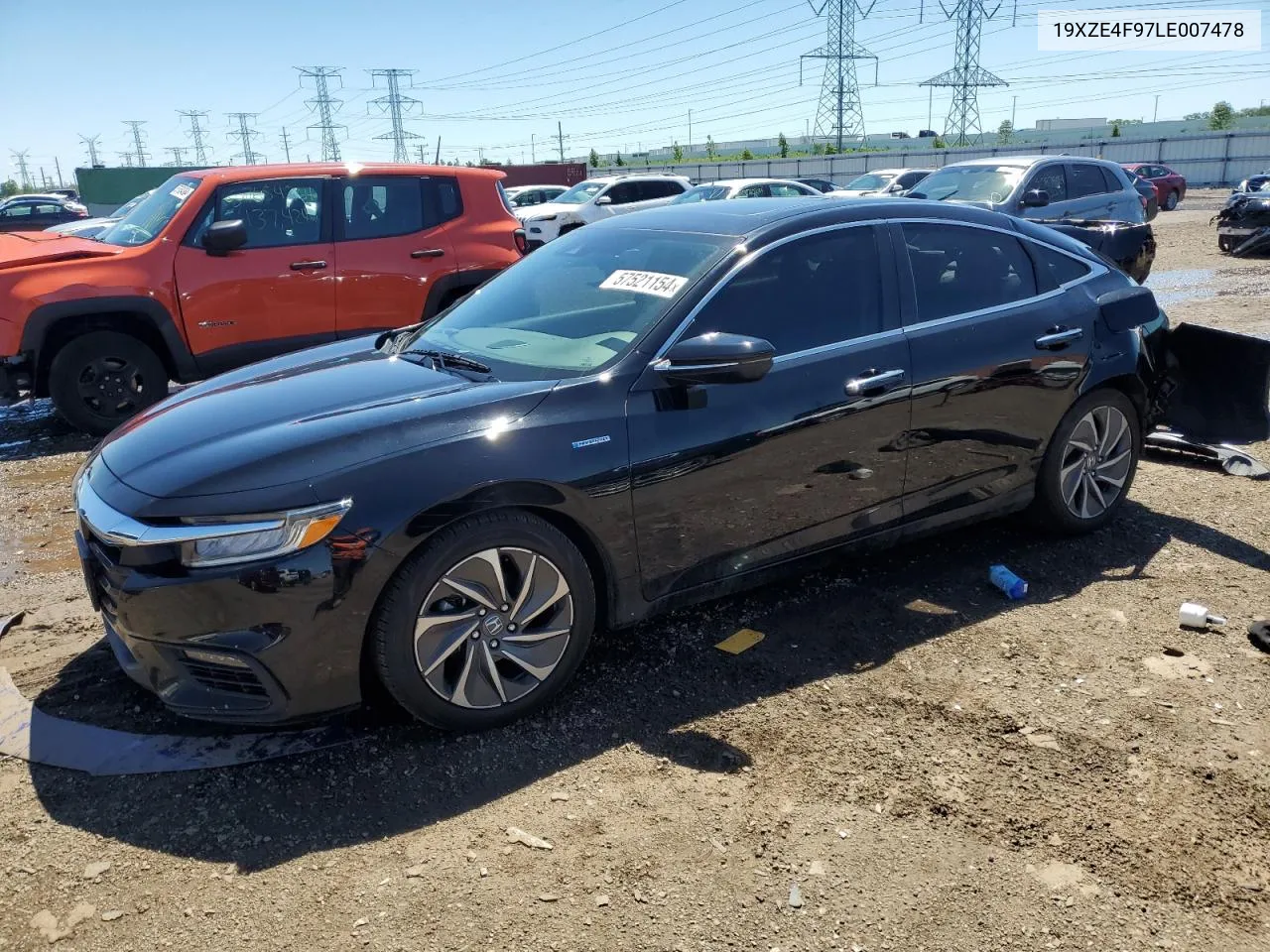 2020 Honda Insight Touring VIN: 19XZE4F97LE007478 Lot: 57521154