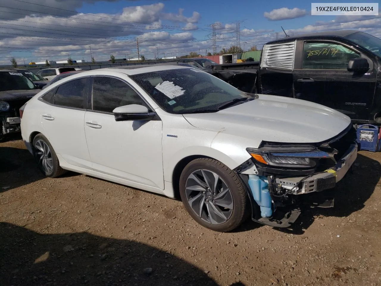 2020 Honda Insight Touring VIN: 19XZE4F9XLE010424 Lot: 75938874