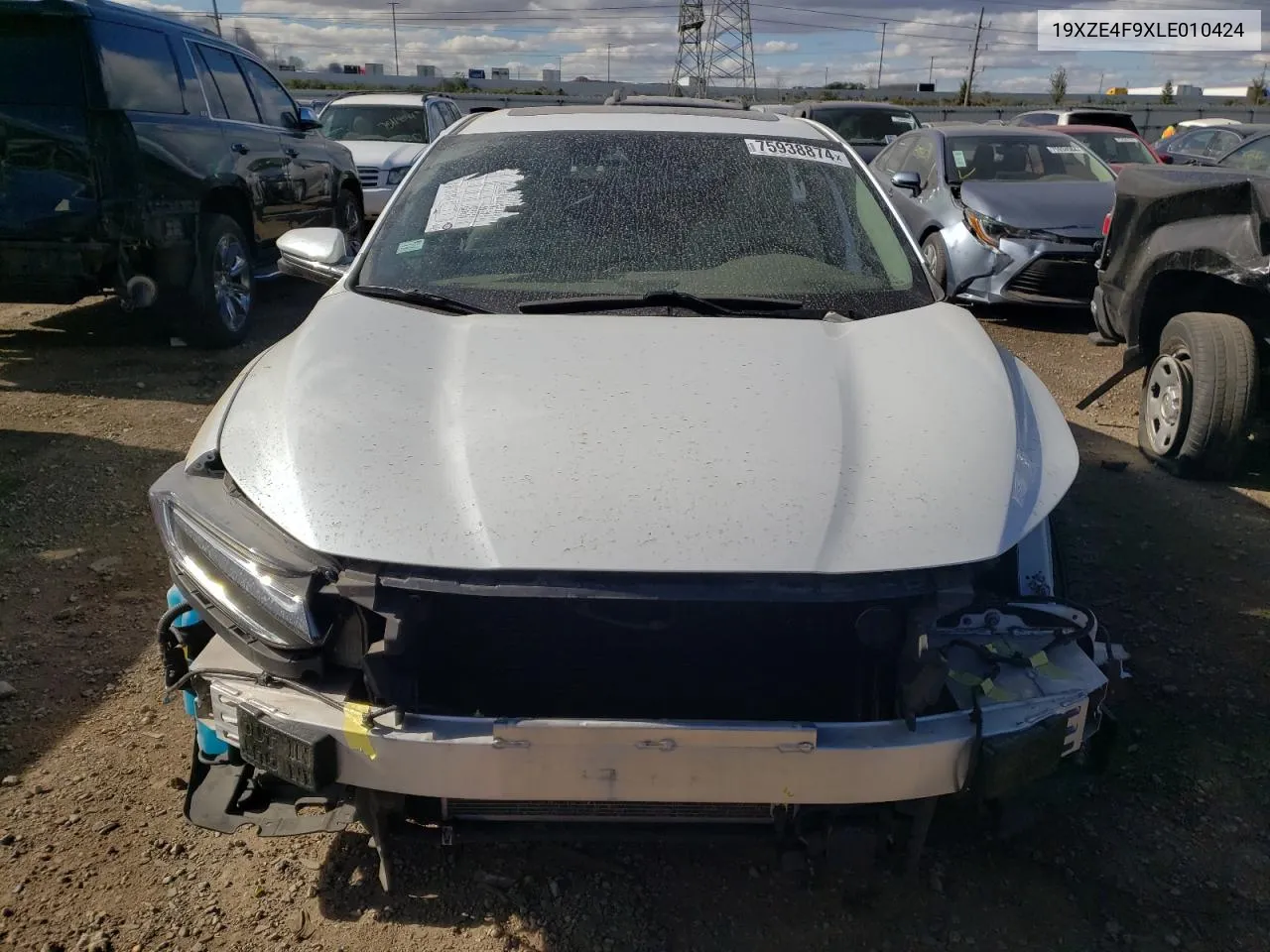 2020 Honda Insight Touring VIN: 19XZE4F9XLE010424 Lot: 75938874