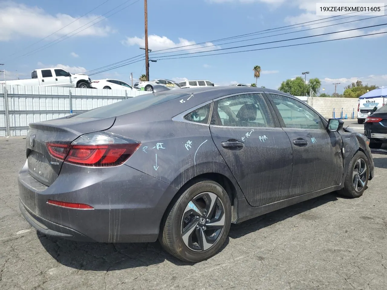 2021 Honda Insight Ex VIN: 19XZE4F5XME011605 Lot: 69975554