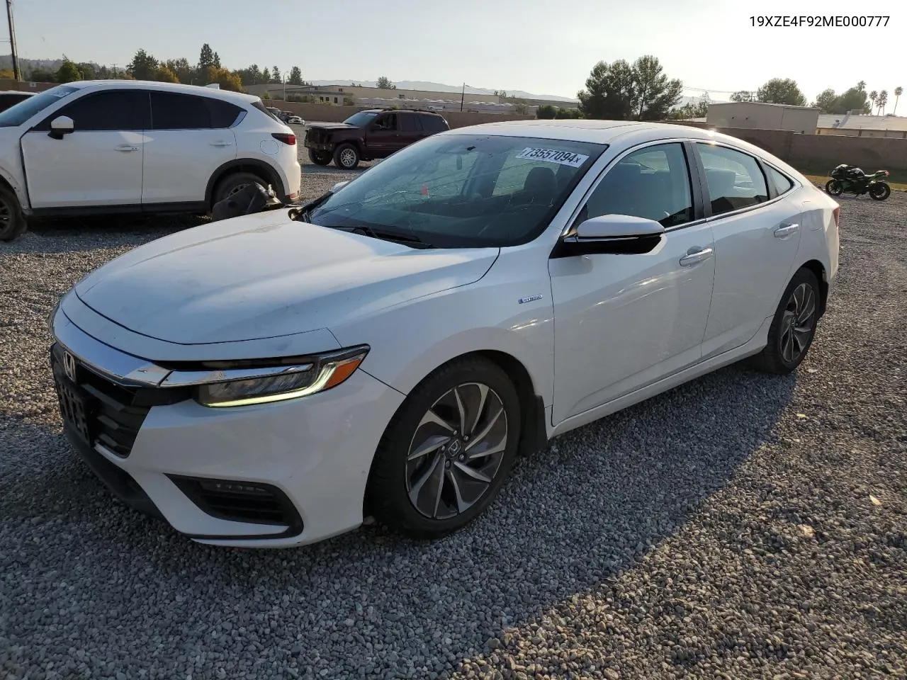 2021 Honda Insight Touring VIN: 19XZE4F92ME000777 Lot: 73557094