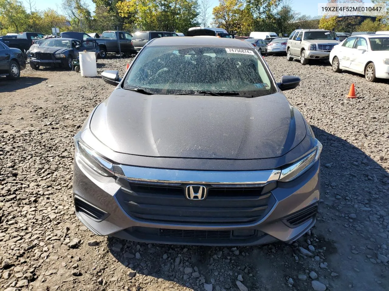 2021 Honda Insight Ex VIN: 19XZE4F52ME010447 Lot: 74756874