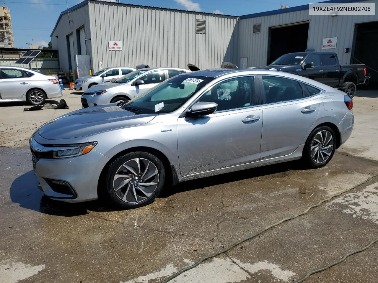 2022 Honda Insight Touring VIN: 19XZE4F92NE002708 Lot: 55557524