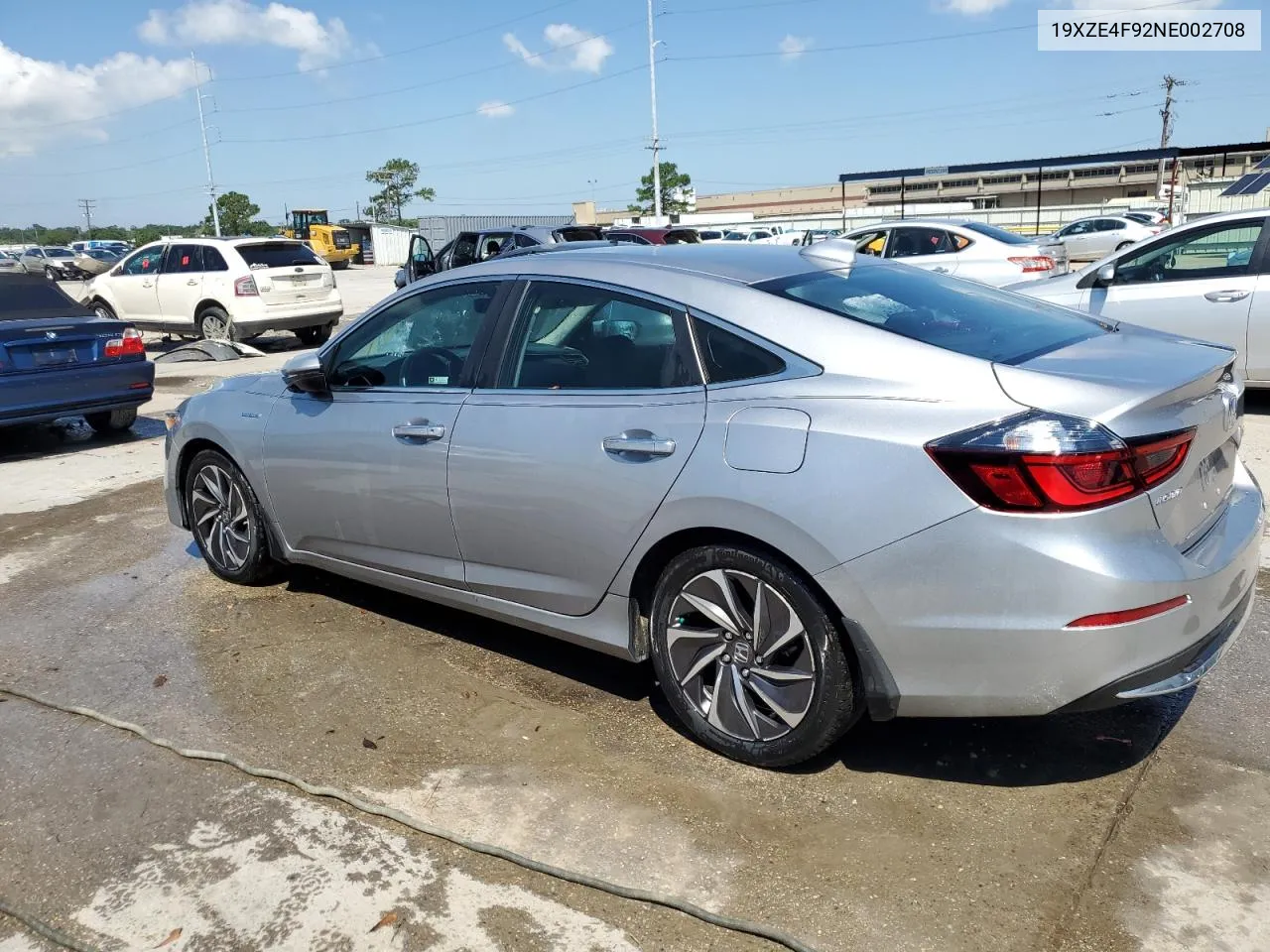 2022 Honda Insight Touring VIN: 19XZE4F92NE002708 Lot: 55557524