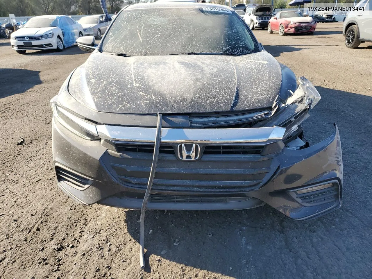 2022 Honda Insight Touring VIN: 19XZE4F9XNE013441 Lot: 74615364