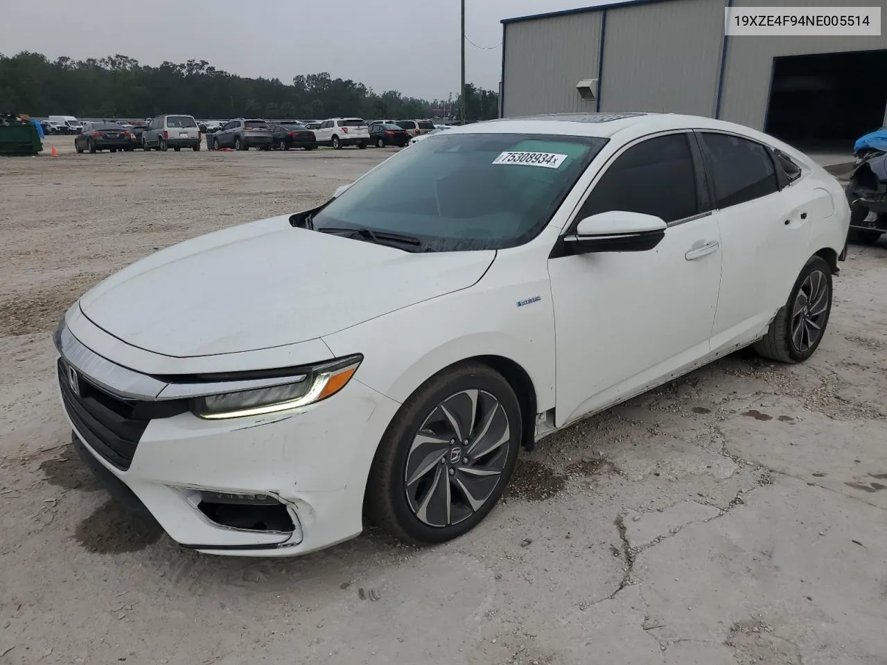 2022 Honda Insight Touring VIN: 19XZE4F94NE005514 Lot: 75308934