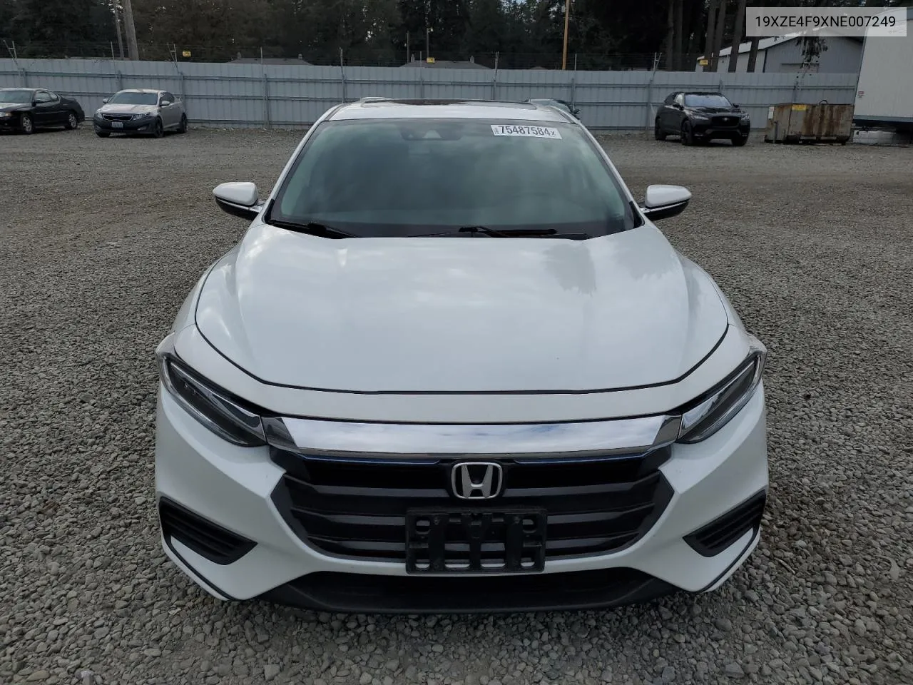 2022 Honda Insight Touring VIN: 19XZE4F9XNE007249 Lot: 75487584