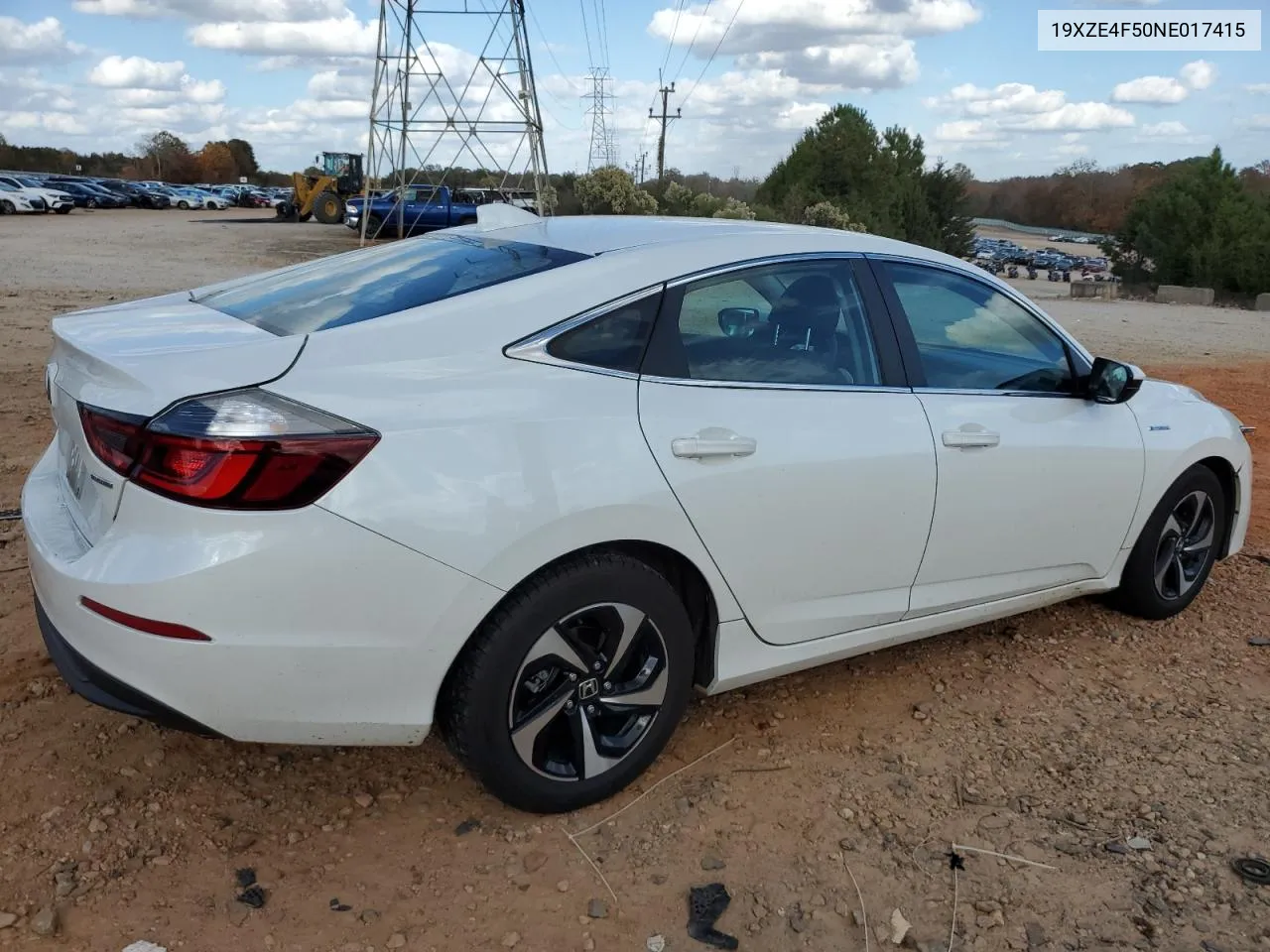 2022 Honda Insight Ex VIN: 19XZE4F50NE017415 Lot: 78895124