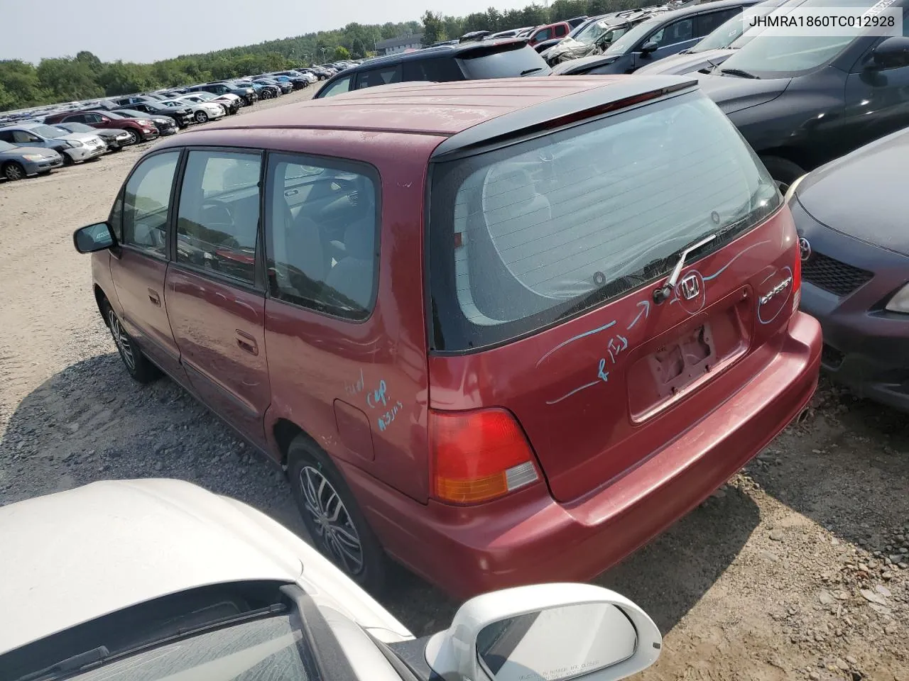 1996 Honda Odyssey Base VIN: JHMRA1860TC012928 Lot: 66244464