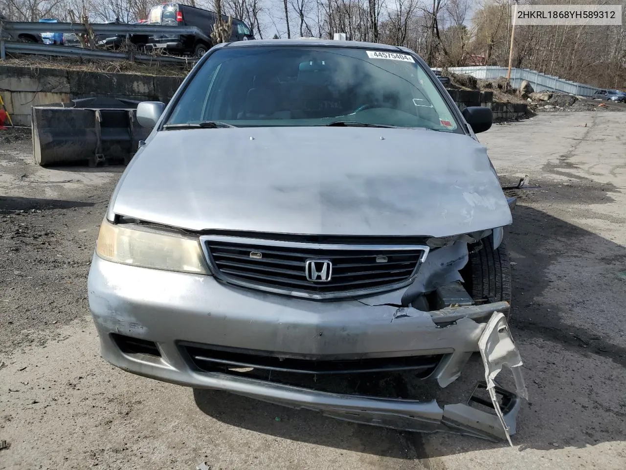 2000 Honda Odyssey Ex VIN: 2HKRL1868YH589312 Lot: 44575404