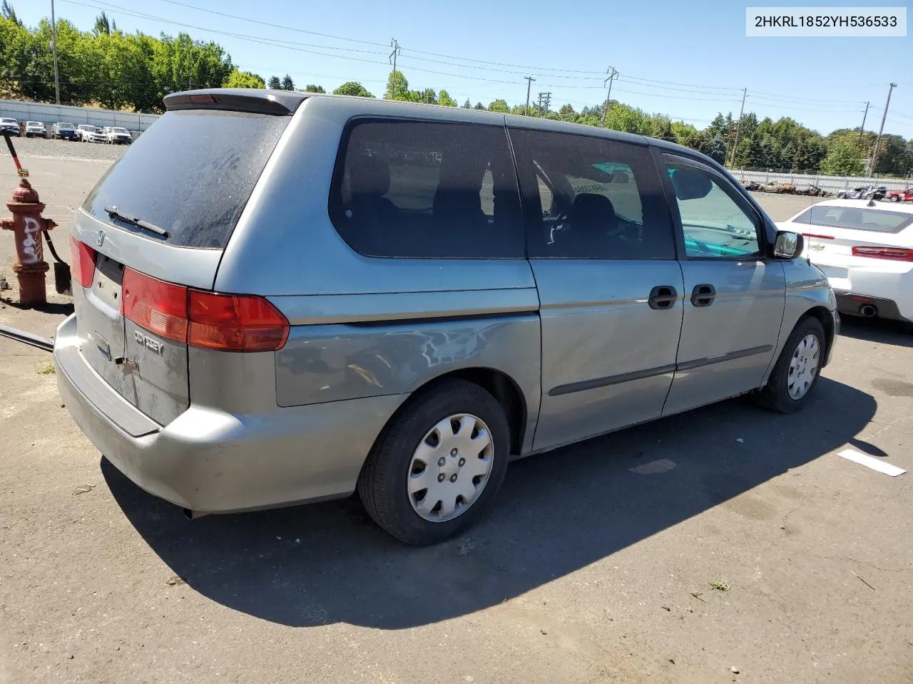 2000 Honda Odyssey Lx VIN: 2HKRL1852YH536533 Lot: 64613364