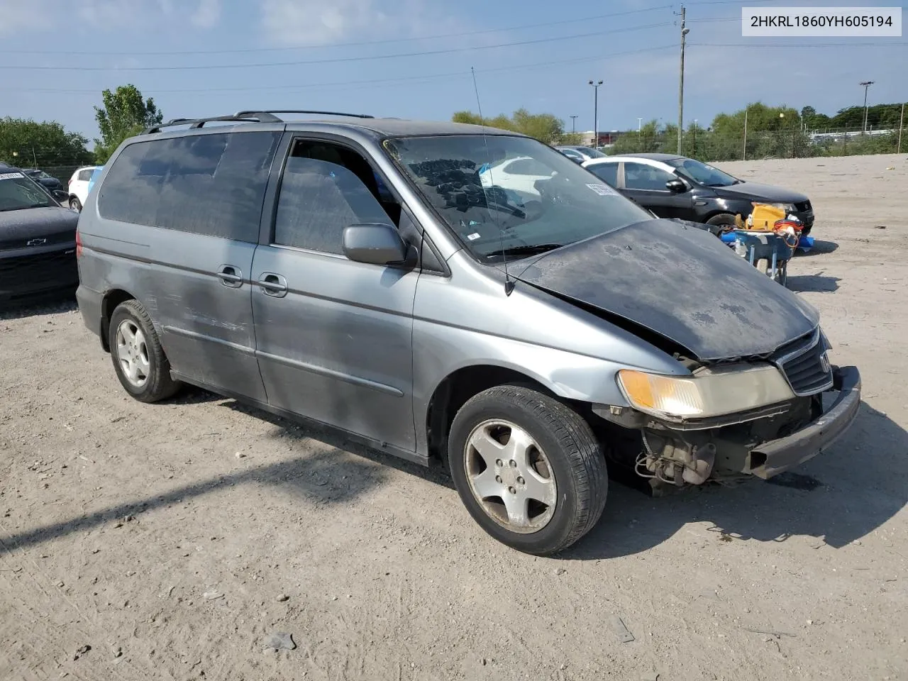 2000 Honda Odyssey Ex VIN: 2HKRL1860YH605194 Lot: 66799954