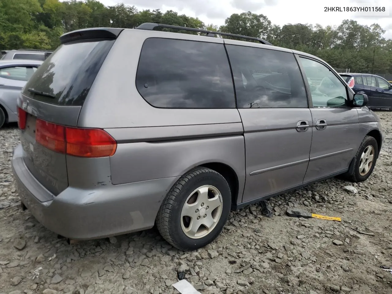 2000 Honda Odyssey Ex VIN: 2HKRL1863YH011568 Lot: 69295224