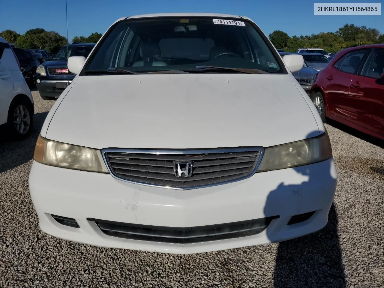 2000 Honda Odyssey Ex VIN: 2HKRL1861YH564865 Lot: 74114704