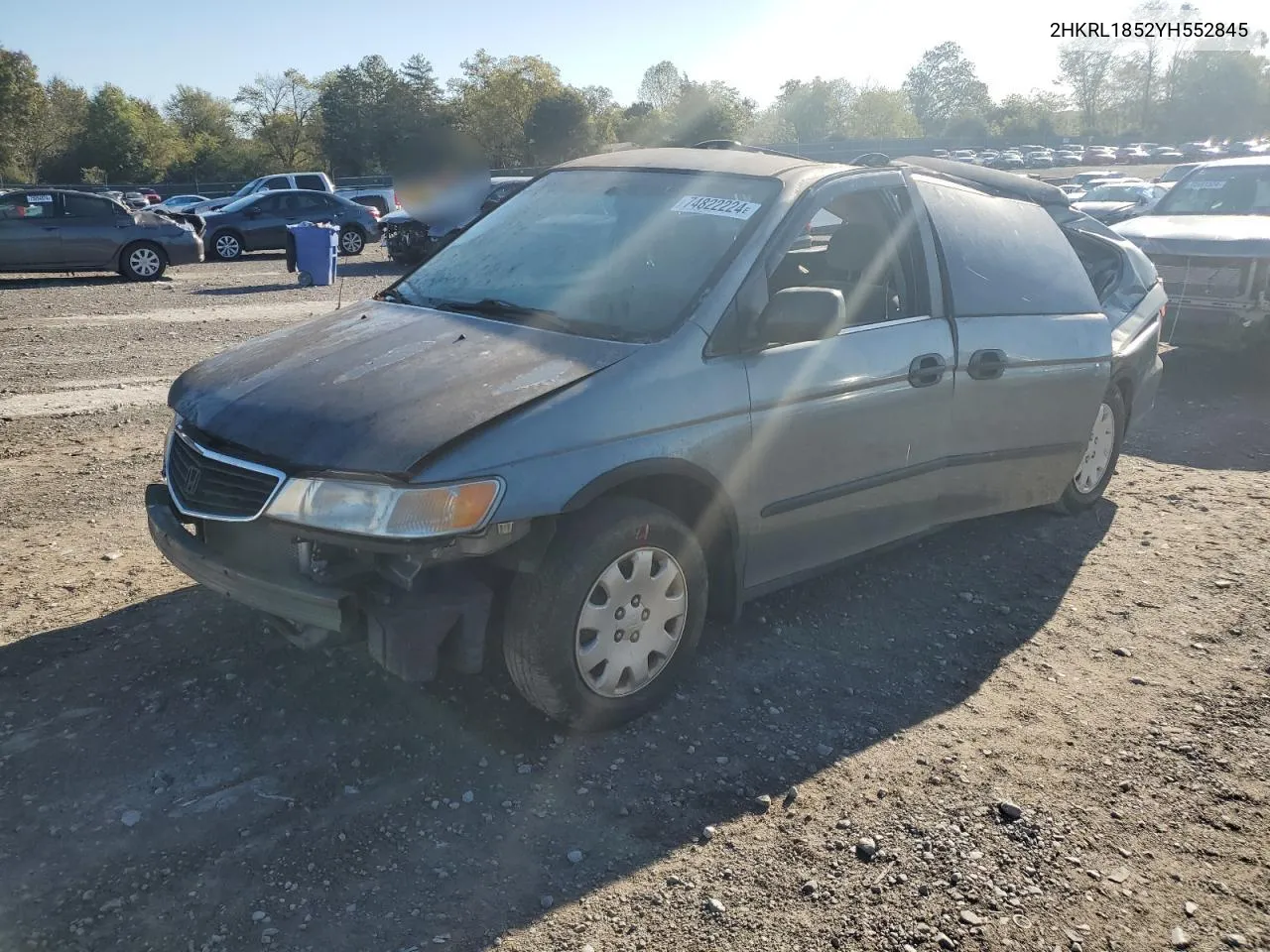 2000 Honda Odyssey Lx VIN: 2HKRL1852YH552845 Lot: 74822224