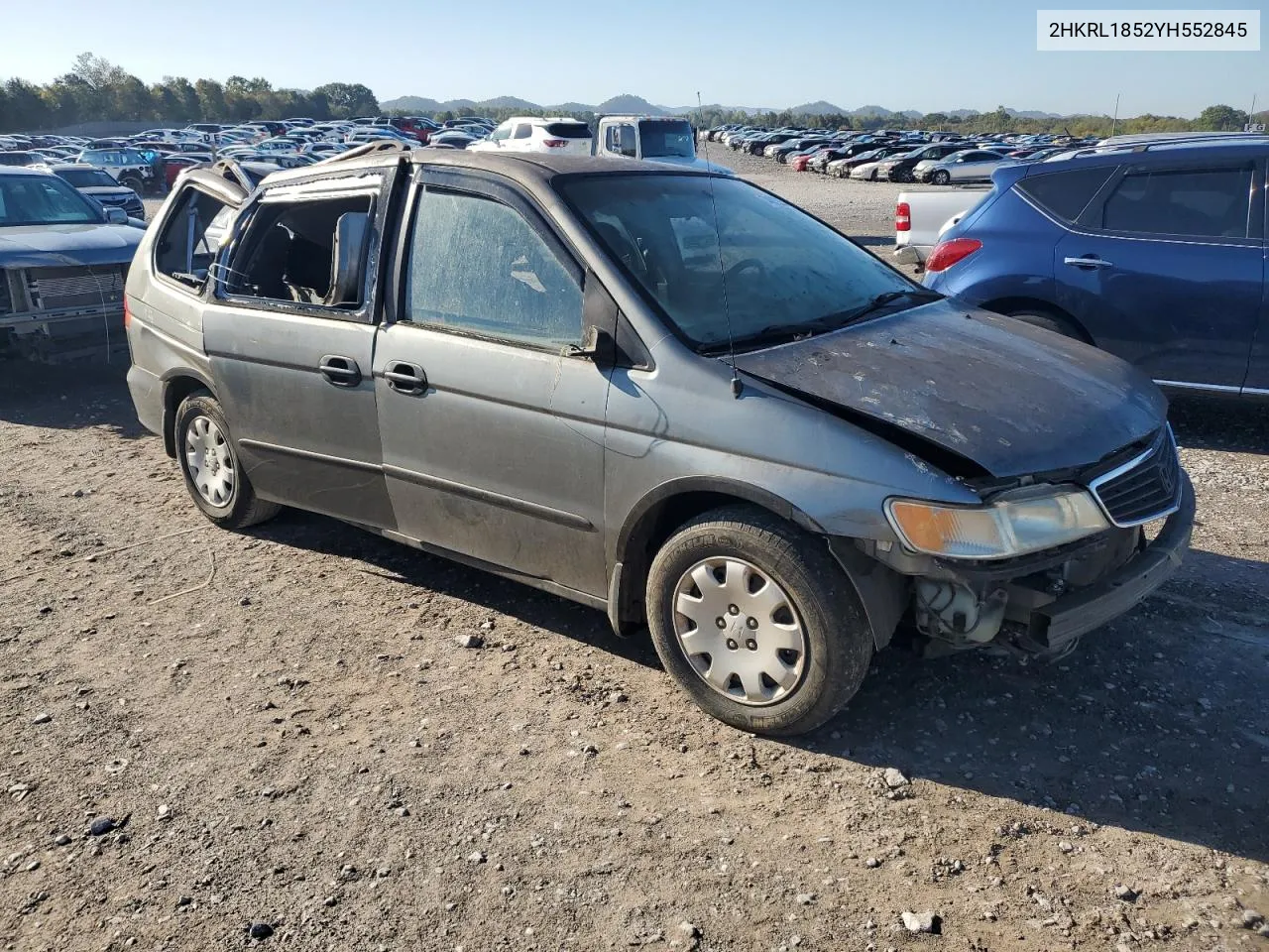 2000 Honda Odyssey Lx VIN: 2HKRL1852YH552845 Lot: 74822224