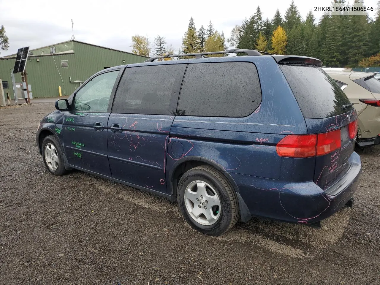 2000 Honda Odyssey Ex VIN: 2HKRL1864YH506846 Lot: 76631524