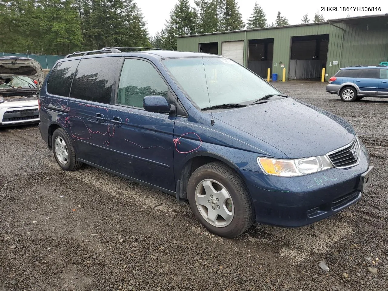 2000 Honda Odyssey Ex VIN: 2HKRL1864YH506846 Lot: 76631524