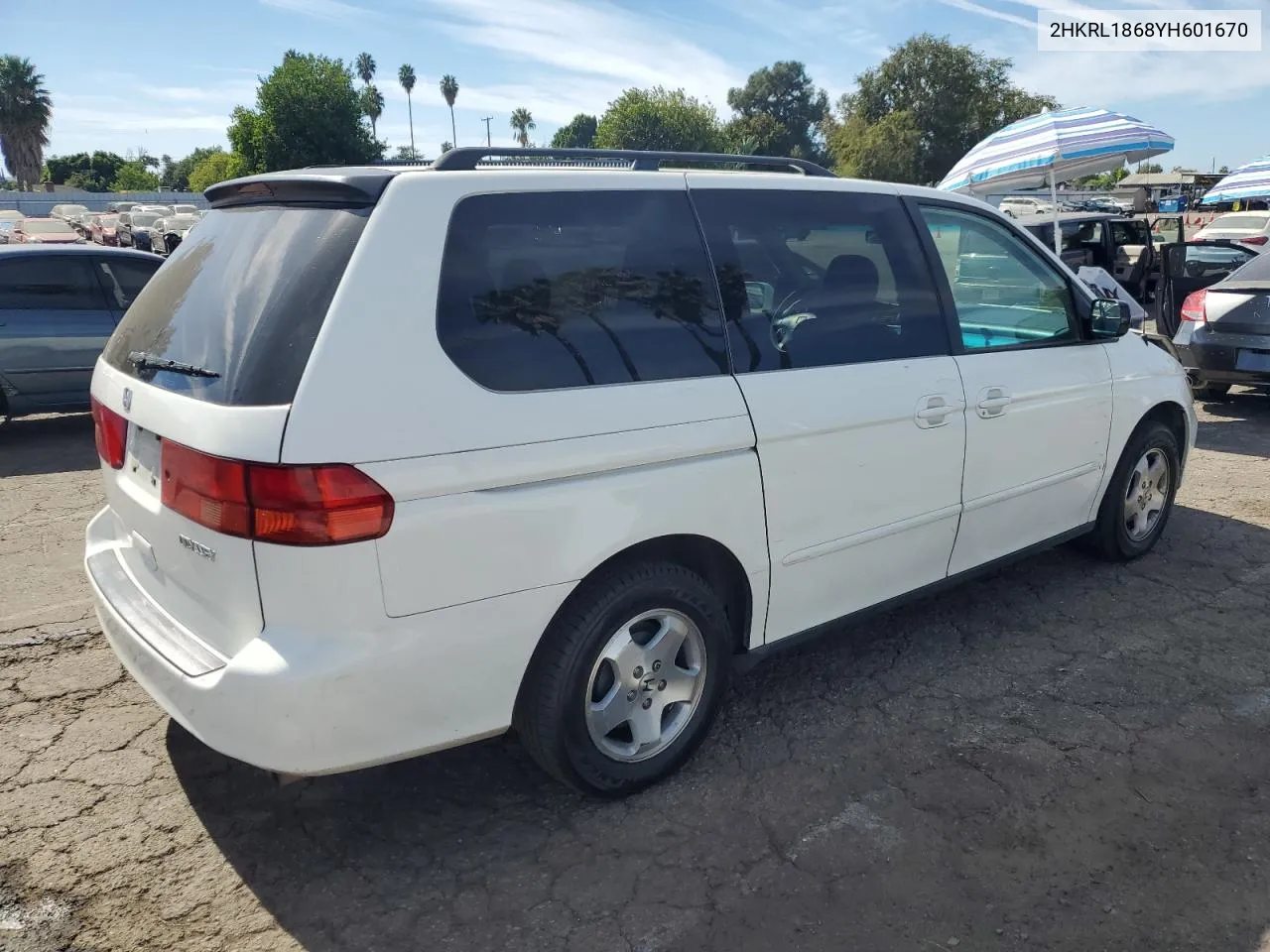 2000 Honda Odyssey Ex VIN: 2HKRL1868YH601670 Lot: 76977634